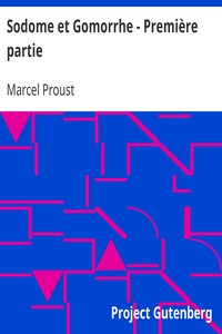 Ebook Sodome et Gomorrhe - Première partie Proust, Marcel