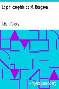 Ebook La philosophie de M. Bergson Farges, Albert
