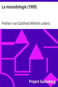 Ebook La monadologie (1909) Leibniz, Gottfried Wilhelm, Freiherr von