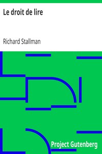 Ebook Le droit de lire Stallman, Richard