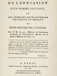 Ebook De l'éducation d'un homme sauvage Itard, Jean Marc Gaspard