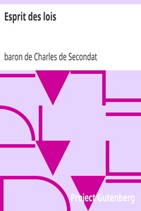 Ebook Esprit des lois: livres I à V, précédés d'une introduction de l'éditeur Montesquieu, Charles de Secondat, baron de