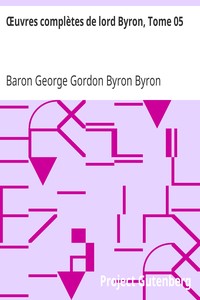 Ebook Œuvres complètes de lord Byron, Tome 05 Byron, George Gordon Byron, Baron