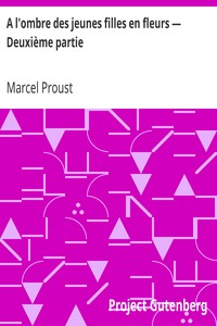 Ebook A l'ombre des jeunes filles en fleurs — Deuxième partie Proust, Marcel