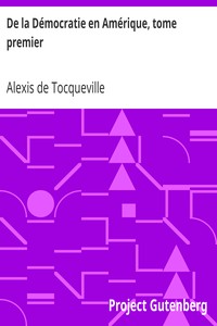 Ebook De la Démocratie en Amérique, tome premier Tocqueville, Alexis de