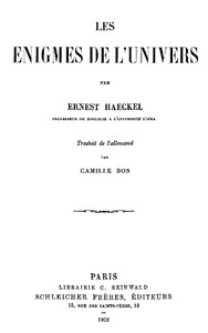 Ebook Les énigmes de l'Univers Haeckel, Ernst