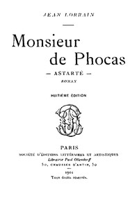 Ebook Monsieur de Phocas, Astarté Lorrain, Jean