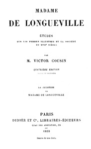 Ebook Madame de Longueville Cousin, Victor