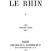 Ebook Le Rhin, Tome I Hugo, Victor
