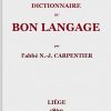 Ebook Dictionnaire du bon langage Carpentier, N.-J.