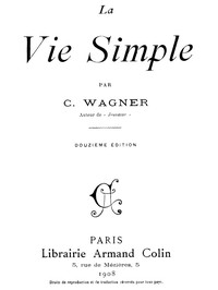 Ebook La vie simple Wagner, Charles