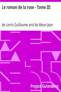 Ebook Le roman de la rose - Tome III Jean, de Meun