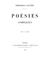 Ebook Poésies Complètes - Tome 2 Gautier, Théophile