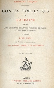 Ebook Contes populaires de Lorraine, comparés avec les contes des autres provinces de France et des pays étrangers, volume 2 (of 2) Cosquin, Emmanuel
