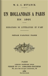 Ebook Un hollandais à Paris en 1891 Byvanck, W. G. C. (Willem Geertrudus Cornelis)