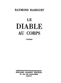 Ebook Le Diable au Corps Radiguet, Raymond