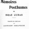 Ebook Mémoires Posthumes de Braz Cubas Machado de Assis