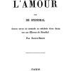 Ebook De l'Amour Stendhal