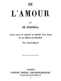 Ebook De l'Amour Stendhal