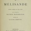 Ebook Pelléas et Mélisande Maeterlinck, Maurice