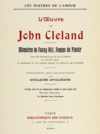 Ebook L'oeuvre de John Cleland Cleland, John
