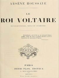 Ebook Le roi Voltaire Houssaye, Arsène