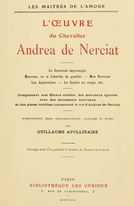 Ebook L'oeuvre du chevalier Andrea de Nerciat (1/2) Nerciat, Andréa de