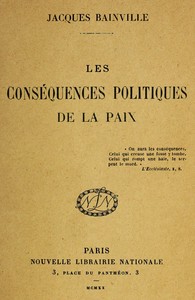 Ebook Les conséquences politiques de la paix Bainville, Jacques
