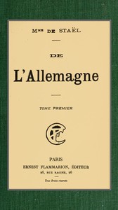 Ebook De l'Allemagne; t.1 Staël, Madame de (Anne-Louise-Germaine)