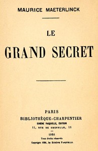 Ebook Le grand secret Maeterlinck, Maurice