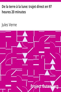 Ebook De la terre à la lune Verne, Jules